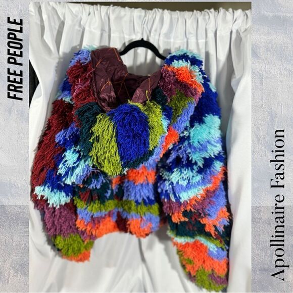 FREE PEOPLE PAINT BY NUMBERS JACKET NEW XS - Picture 9 of 10